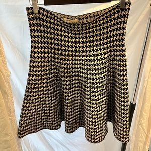 A line mid length, light knit skirt